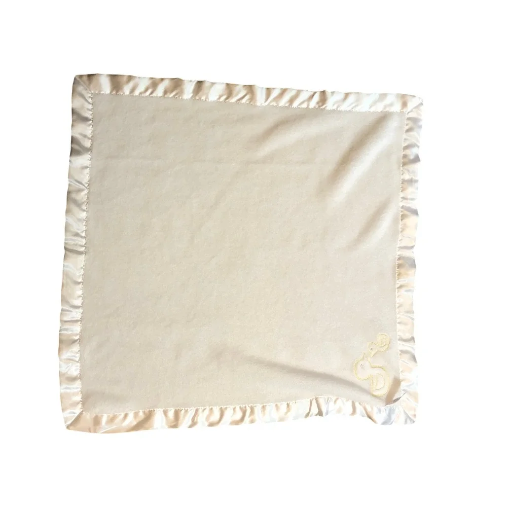 Carter's Baby Blanket White Yellow Duck Satin Trim Fleece Plush Lovey